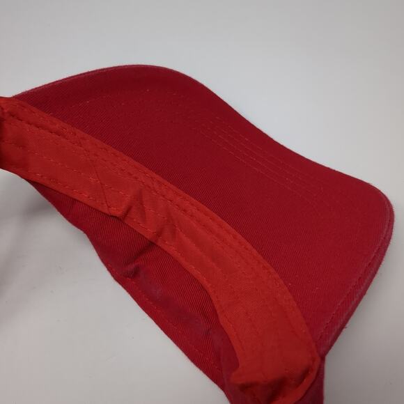 Mustangs Herzog Strapback Sun Visor Cap Red OS Adjustable Embroidered Bwm Global - Picture 8 of 10